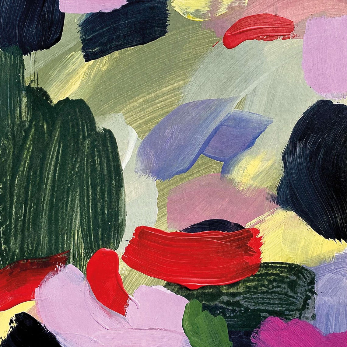 Sabrina Clausen Colorful Patchwork Abstract Brushstroke Poster - Image 3