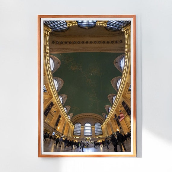 Grand Central Terminal Ceiling Printnyc Architecture Photographyhistoric Landmark Wall Artgrand Central Station Decor Urban Art