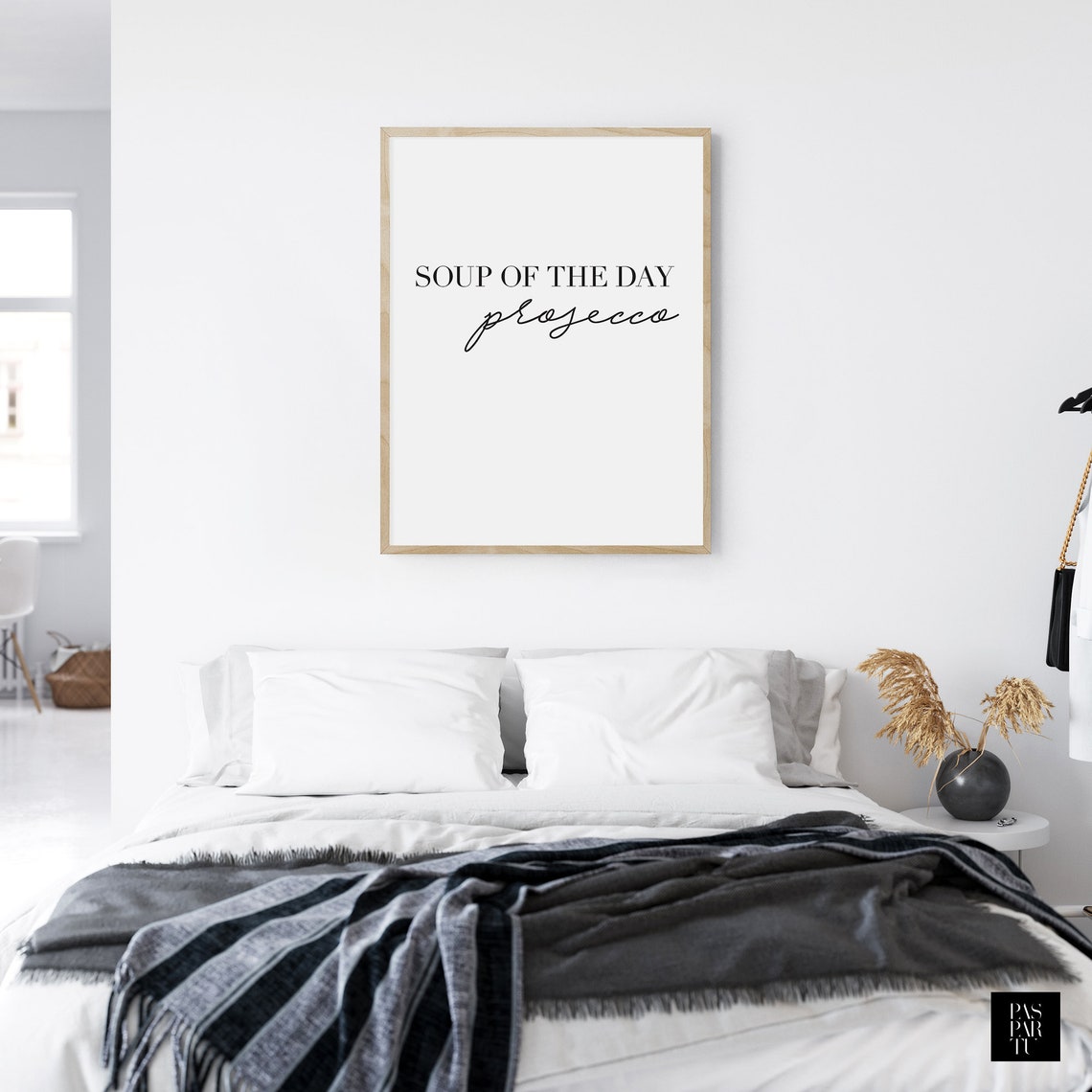 Soup Of The Day Prosecco Funny Kitchen Wall Art Print - Image 3