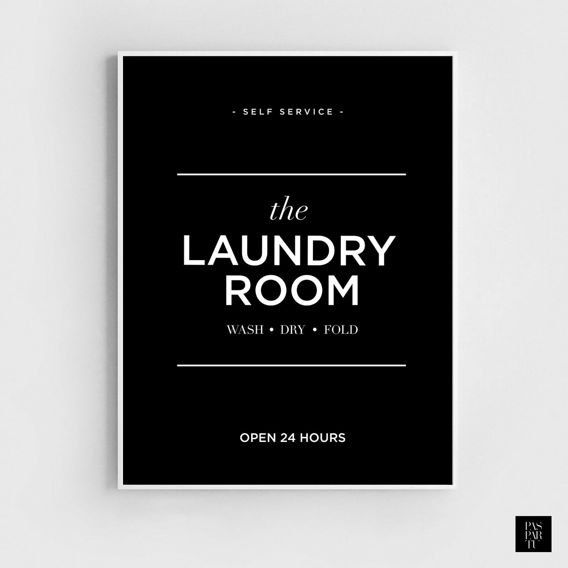 Modern Laundry Wash Dry Fold Laundry Room Art Print - Image 2