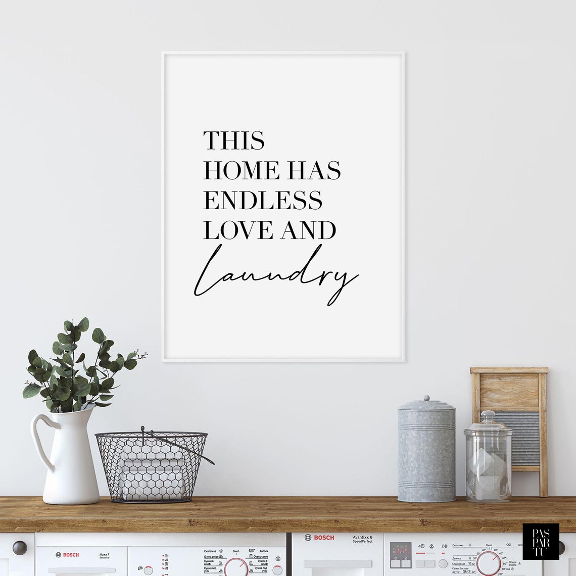 Funny Laundry Print This Home Has Endless Love And Laundry Modern Laundry Room Print Funny Wall Art Laundry Laundry Funny Sign - Image 5