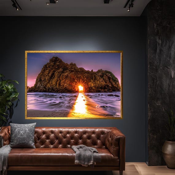 Landscape Beach Ocean Sunset Home Decor Canvas Wall Art Modern Print Abstract For