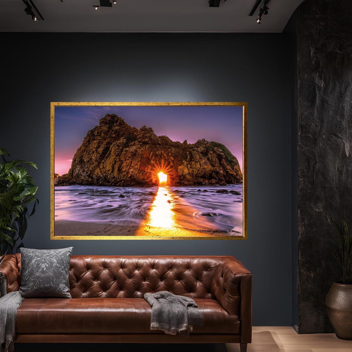 Landscape Beach Ocean Sunset Home Decor Canvas Wall Art Modern Print Abstract For