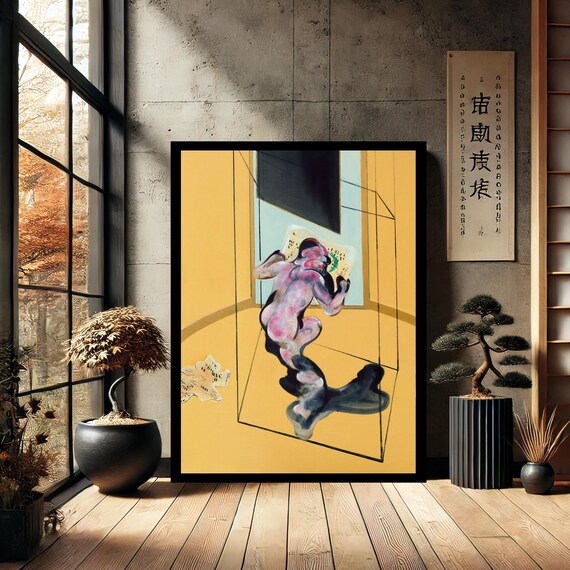 Francis Bacon Style Distorted Figure Abstract Expressionist Poster