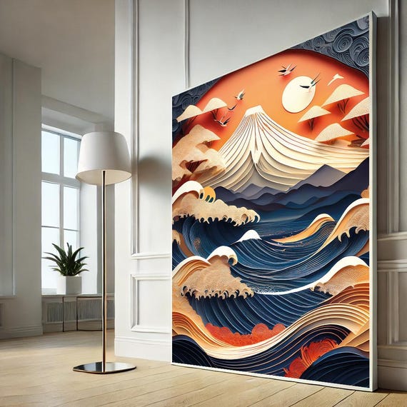 Hokusai Great Wave Canvas Wall Art Stunning Japanese Print For Home Decor Lovers And Ocean Enthusiasts