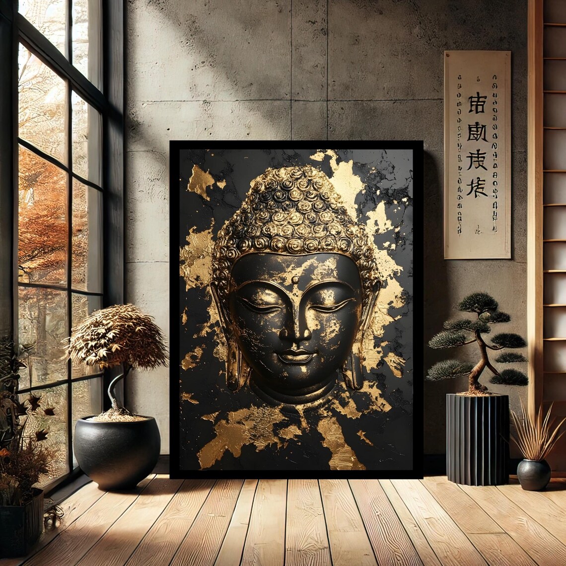 Colorful Buddha Buddhism Canvas Print Painting Wall Art Modern Abstract Home Decor