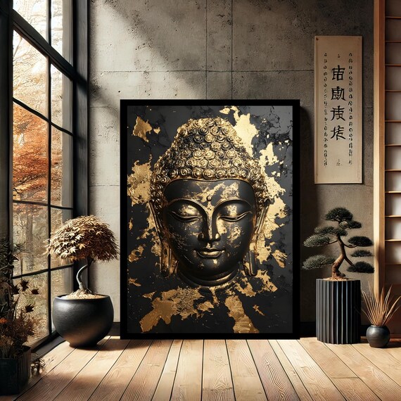 Colorful Buddha Buddhism Canvas Print Painting Wall Art Modern Abstract Home Decor