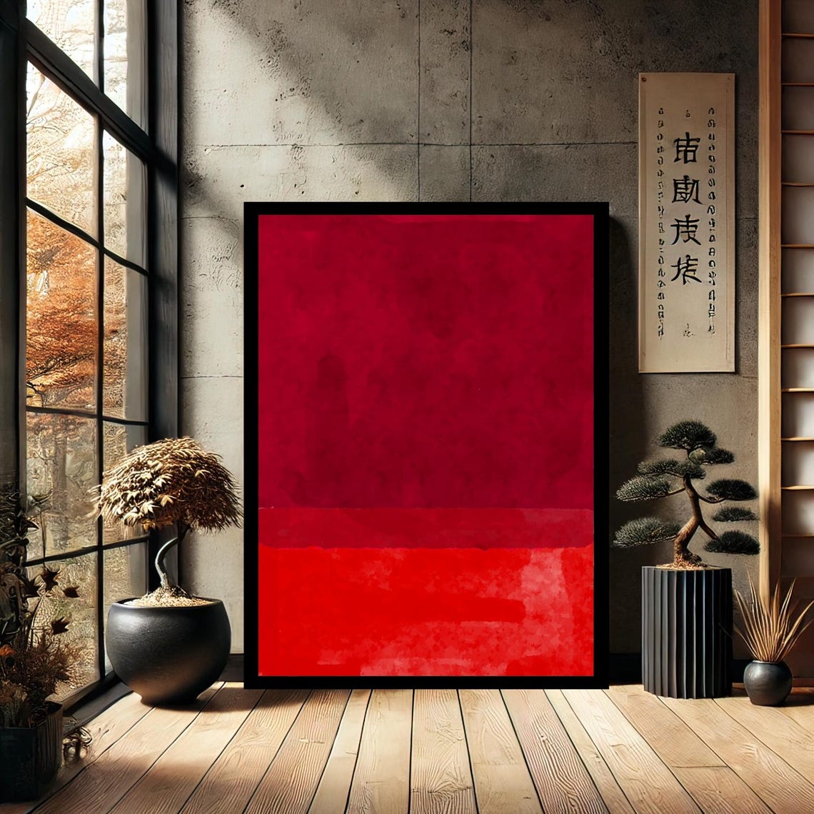 Mark Rothko Red Minimalist Home Decor Canvas Wall Art Modern Print Painting Abstract For