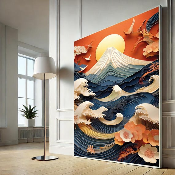 Hokusai Great Wave Canvas Wall Art Stunning Japanese Print For Home Decor Lovers And Ocean Enthusiasts