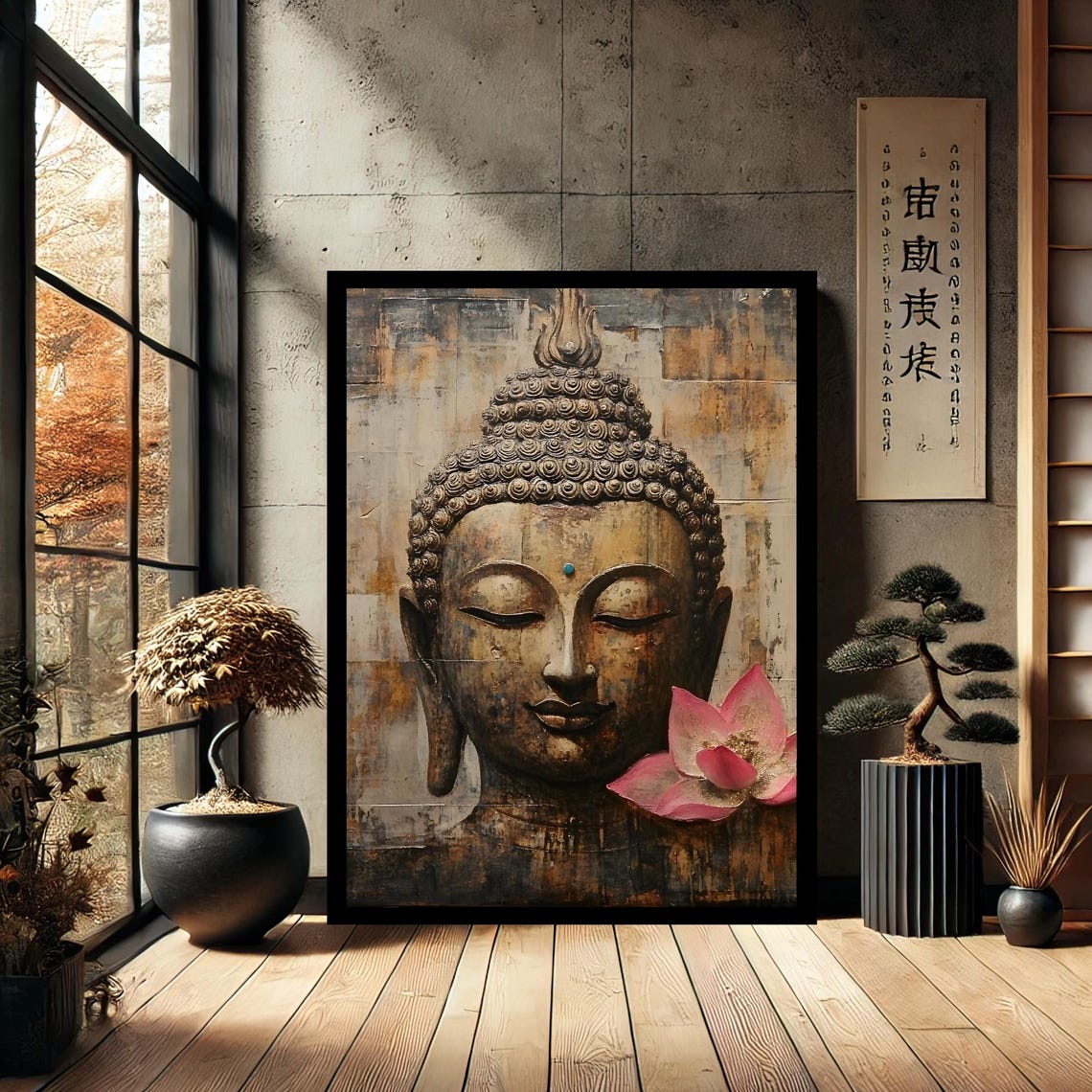 Colorful Buddha Buddhism Canvas Print Painting Wall Art Modern Abstract Home Decor