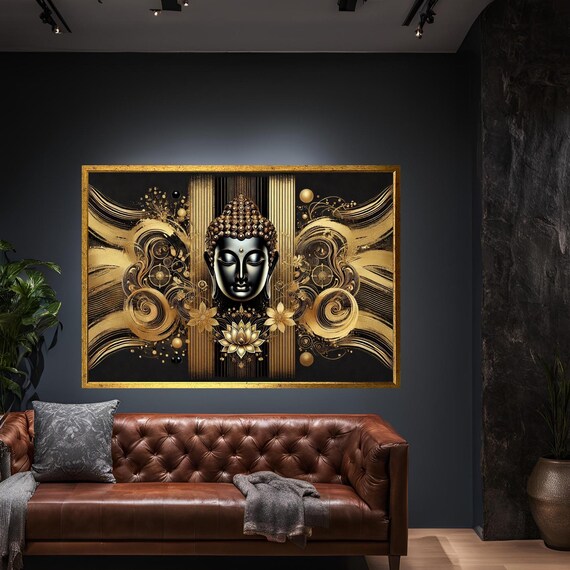 Colorful Buddha Buddhism Canvas Print Painting Wall Art Modern Abstract Home Decor
