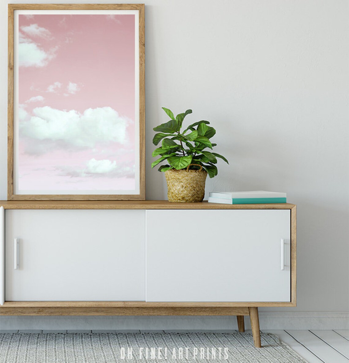 Fluffy Cloud Art Print, Blush Pink Nursery Decor - Image 3