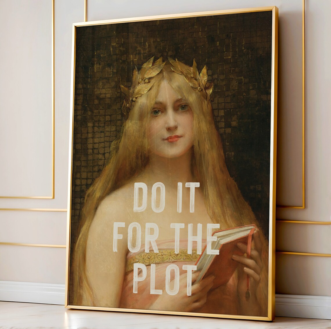 Do It For The Plot Vintage Affirmation Art Print - Image 2