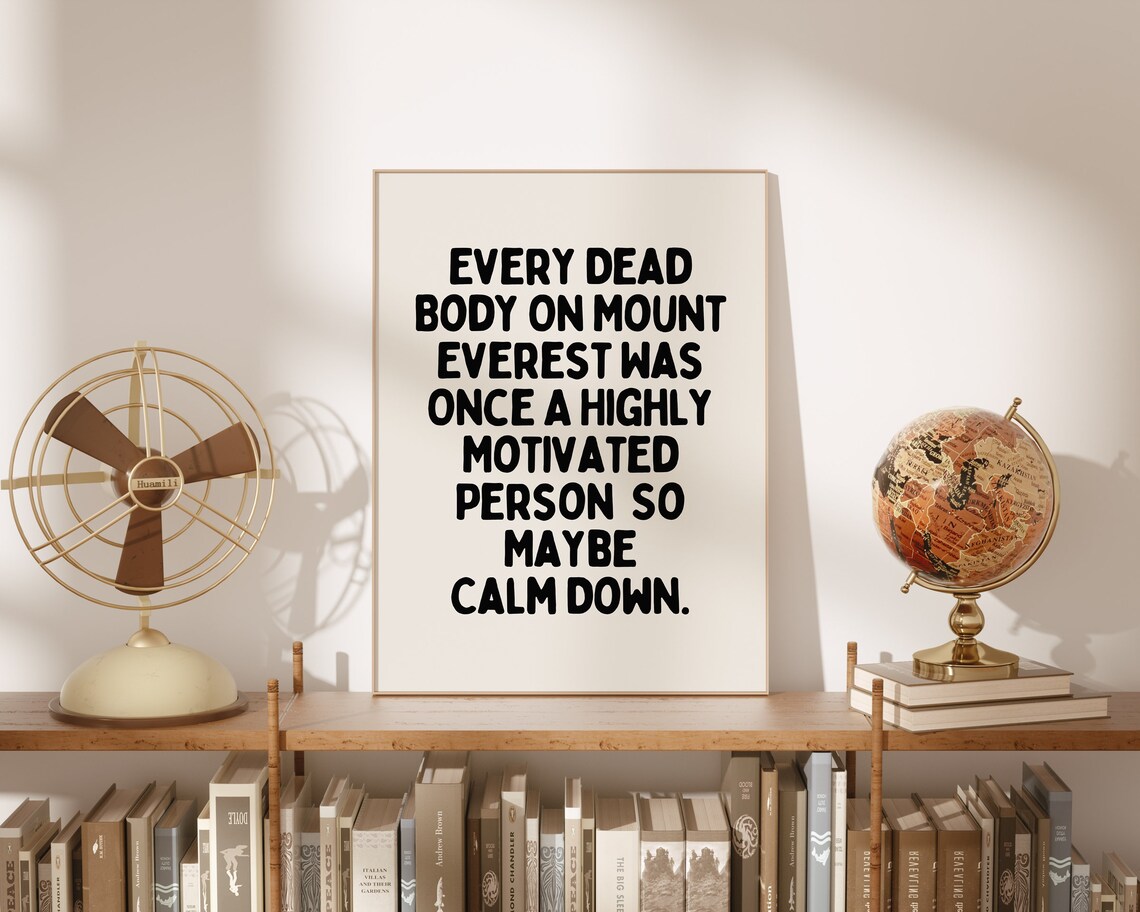 Funny Motivational Quote Print Office Decor Inspirational Wall Art Black And White Poster Print A130 - Image 2