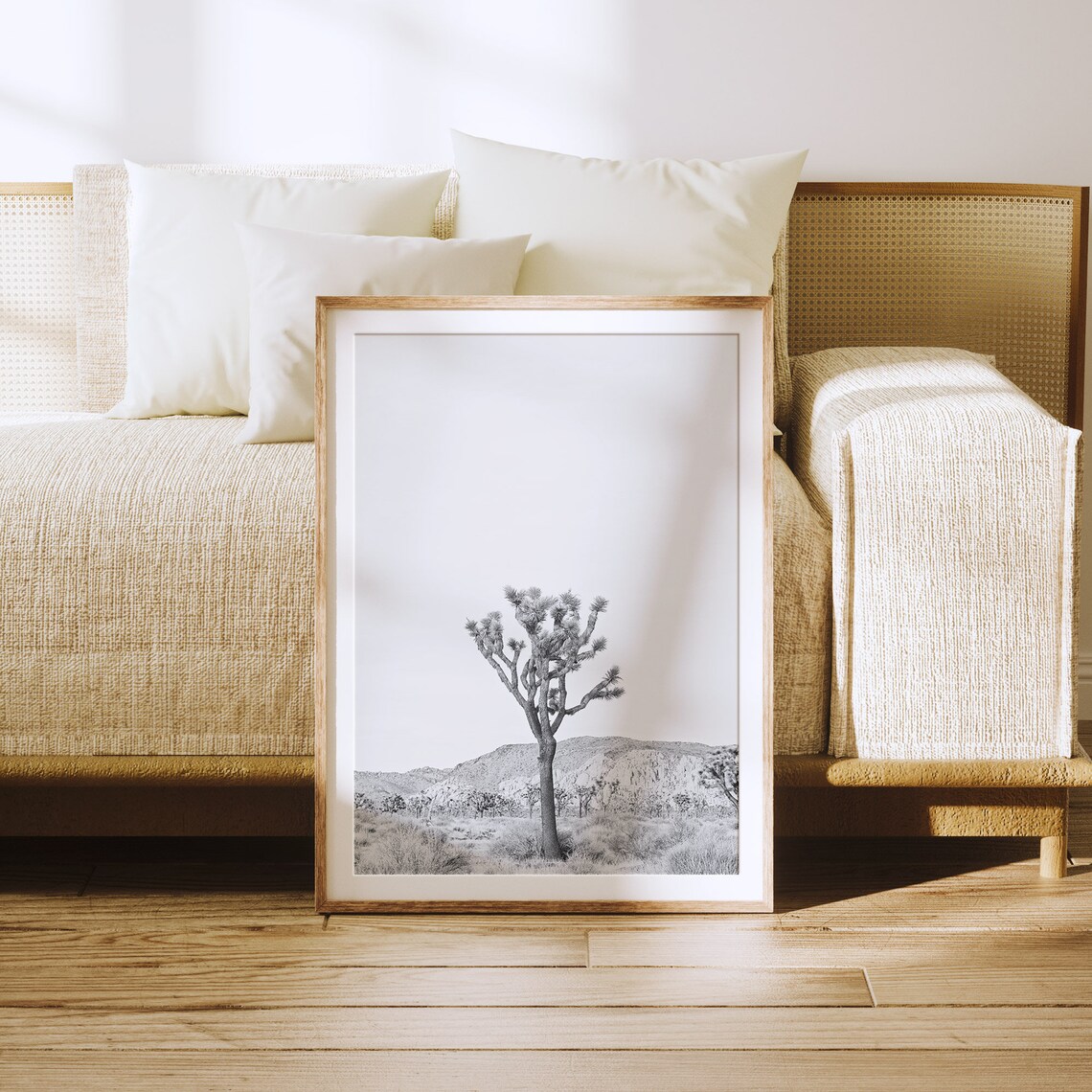 Joshua Tree Cactus Boho Minimalist Wall Art Print - Image 3