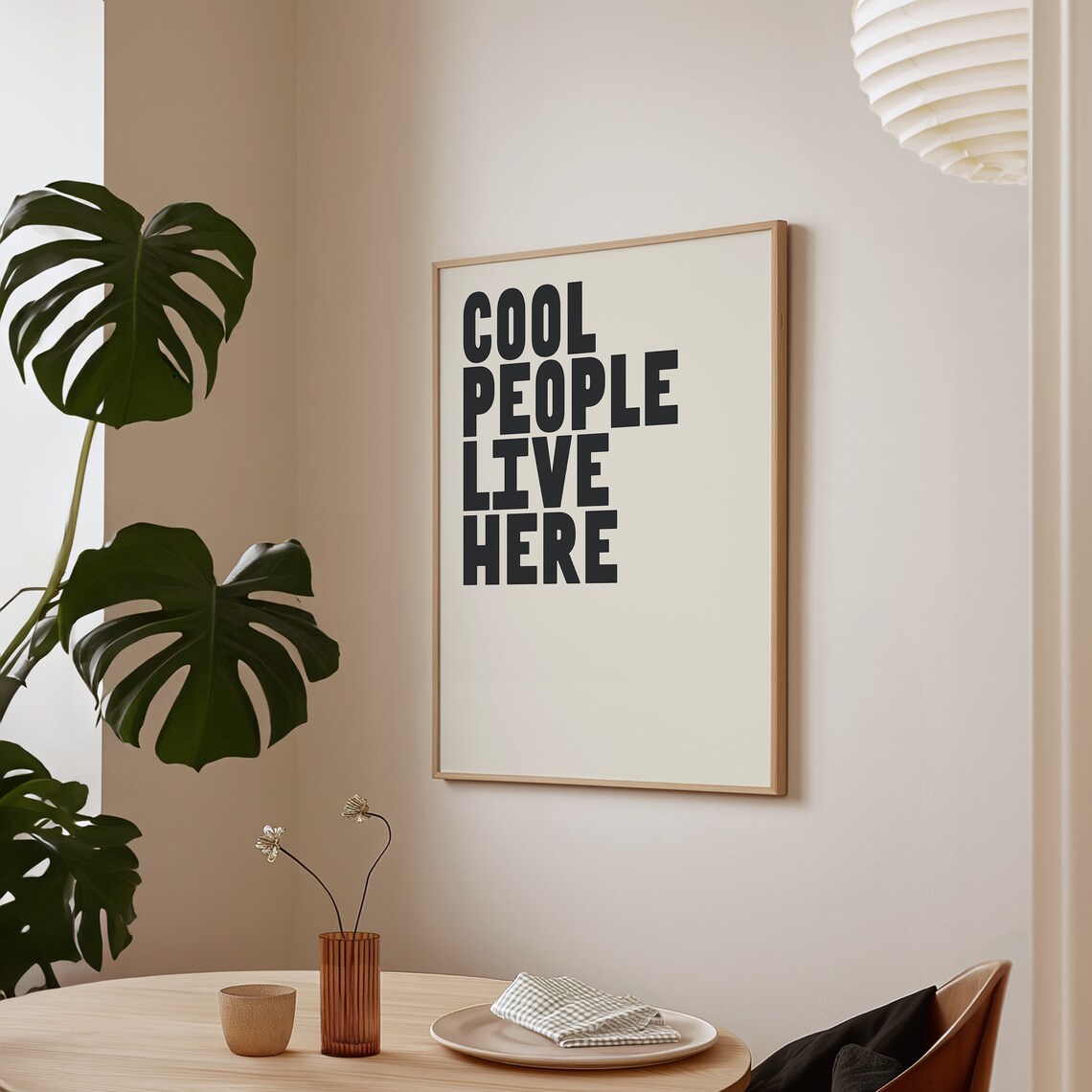 Cool People Live Here Minimalist Typography Poster - Image 4