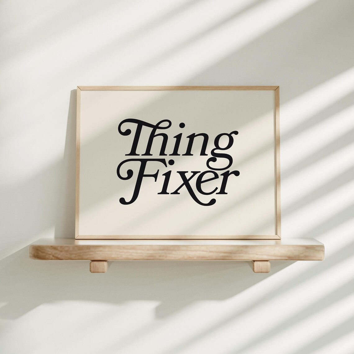 Retro Thing Fixer Wall Art Print Funny Office Sign Black Beige Cubicle Desk Decor Minimalist Office Decor A270 - Image 3