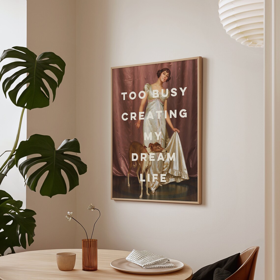 Dream Life Quote Print, Coquette Apartment Decor - Image 3