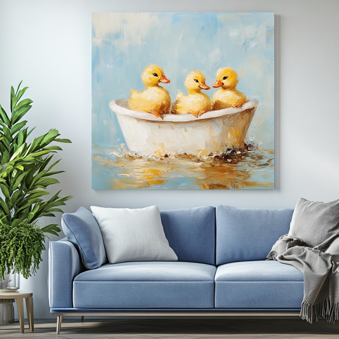 Three Ducks In Bathtub, Bathroom Nursery Decor - Image 2