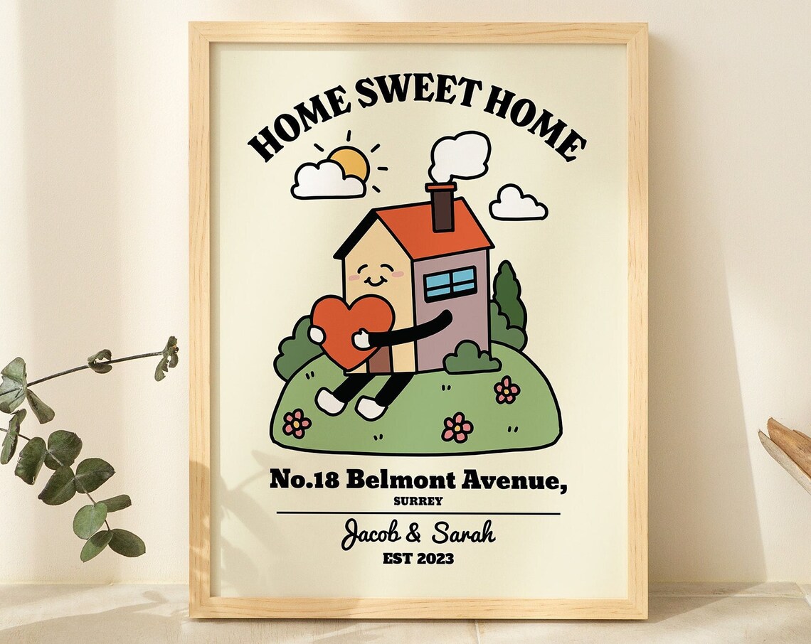 Custom Our First Home Home Sweet Home Art Print