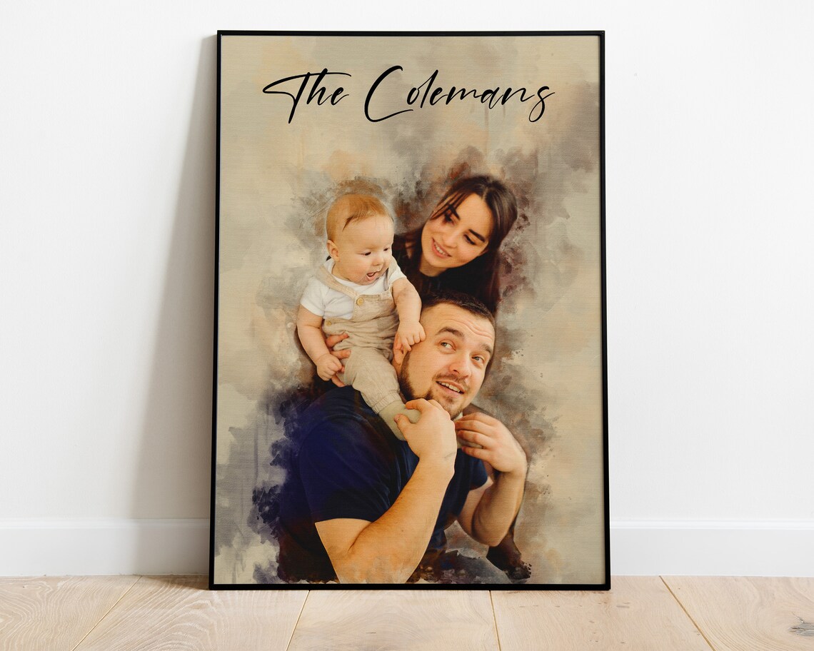 Custom Watercolor Portrait, Family Memory Gift