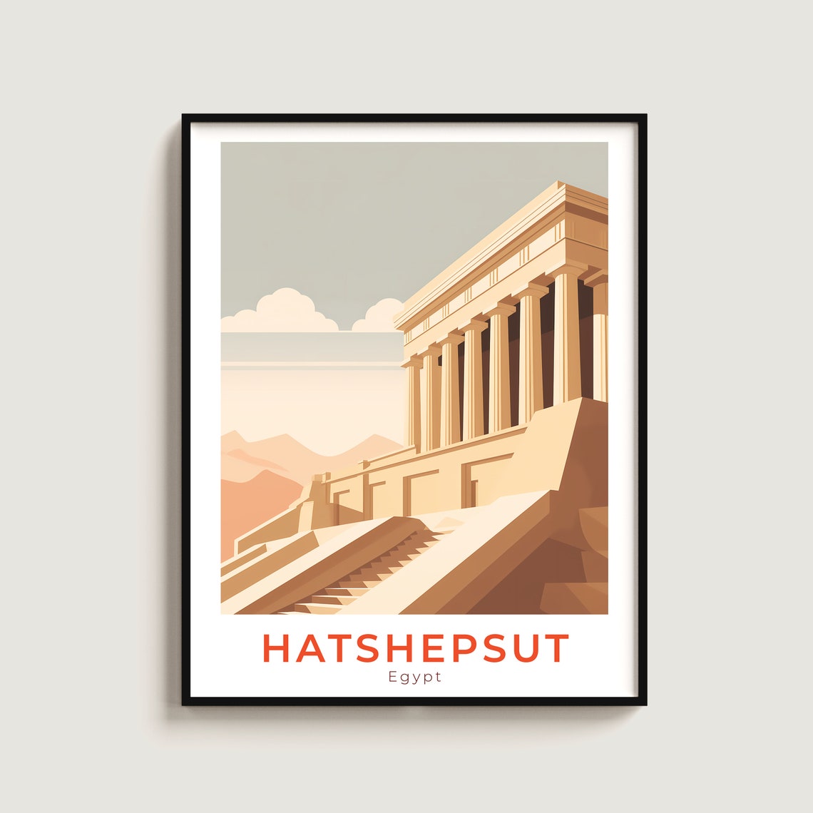 Hatshepsut Temple Egypt Pharaoh Mortuary Colonnade Desert Poster