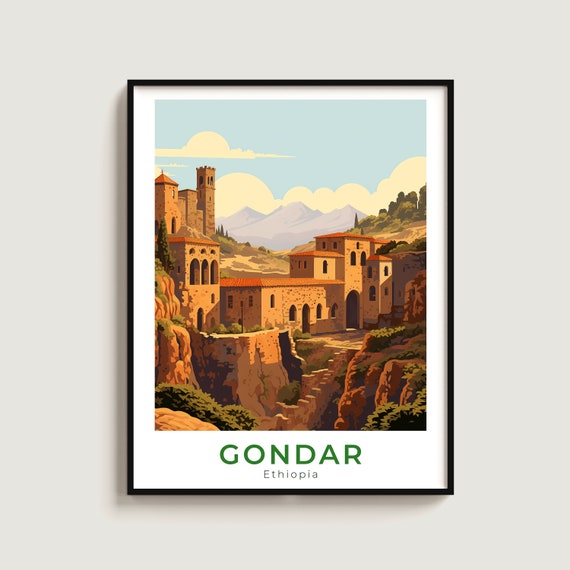 Gondar Travel Print Wall Art Gift Ethiopia Poster Home Decor Lovers Hanging