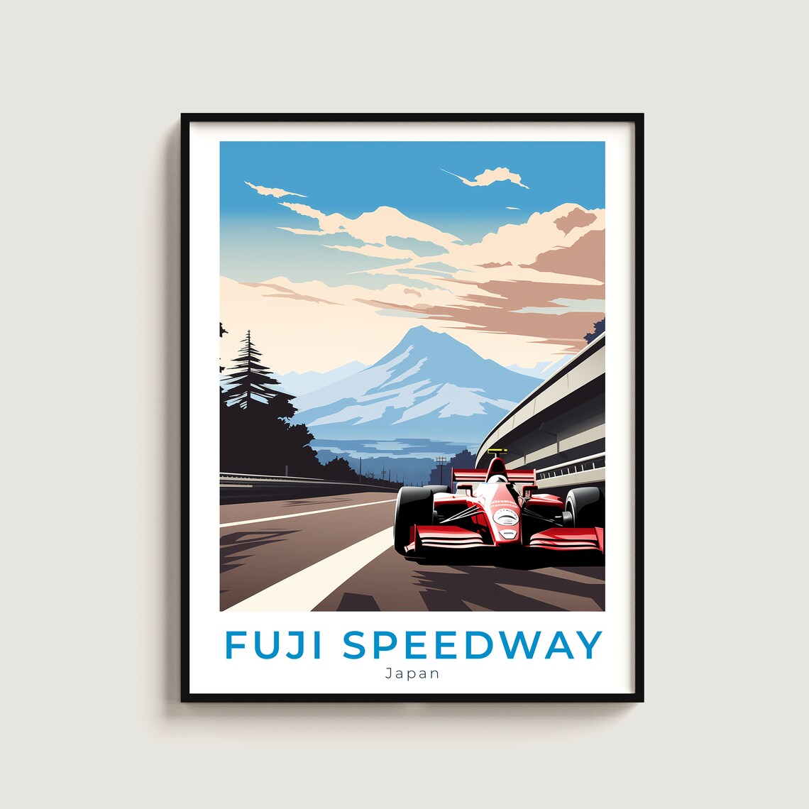 Fuji Speedway Japan Race Car Track Mount Fuji Motorsport Poster