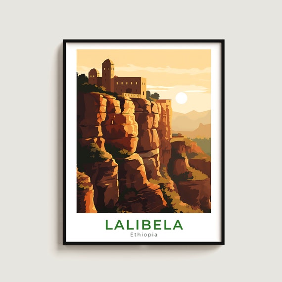 Lalibela Travel Print Wall Art Gift Ethiopia Poster Home Decor Lovers Hanging