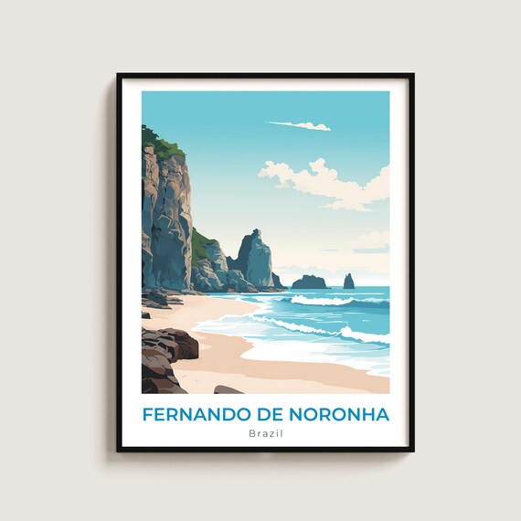 Fernando De Noronha Travel Print Wall Art Gift Brazil Poster Home Decor Lovers Hanging