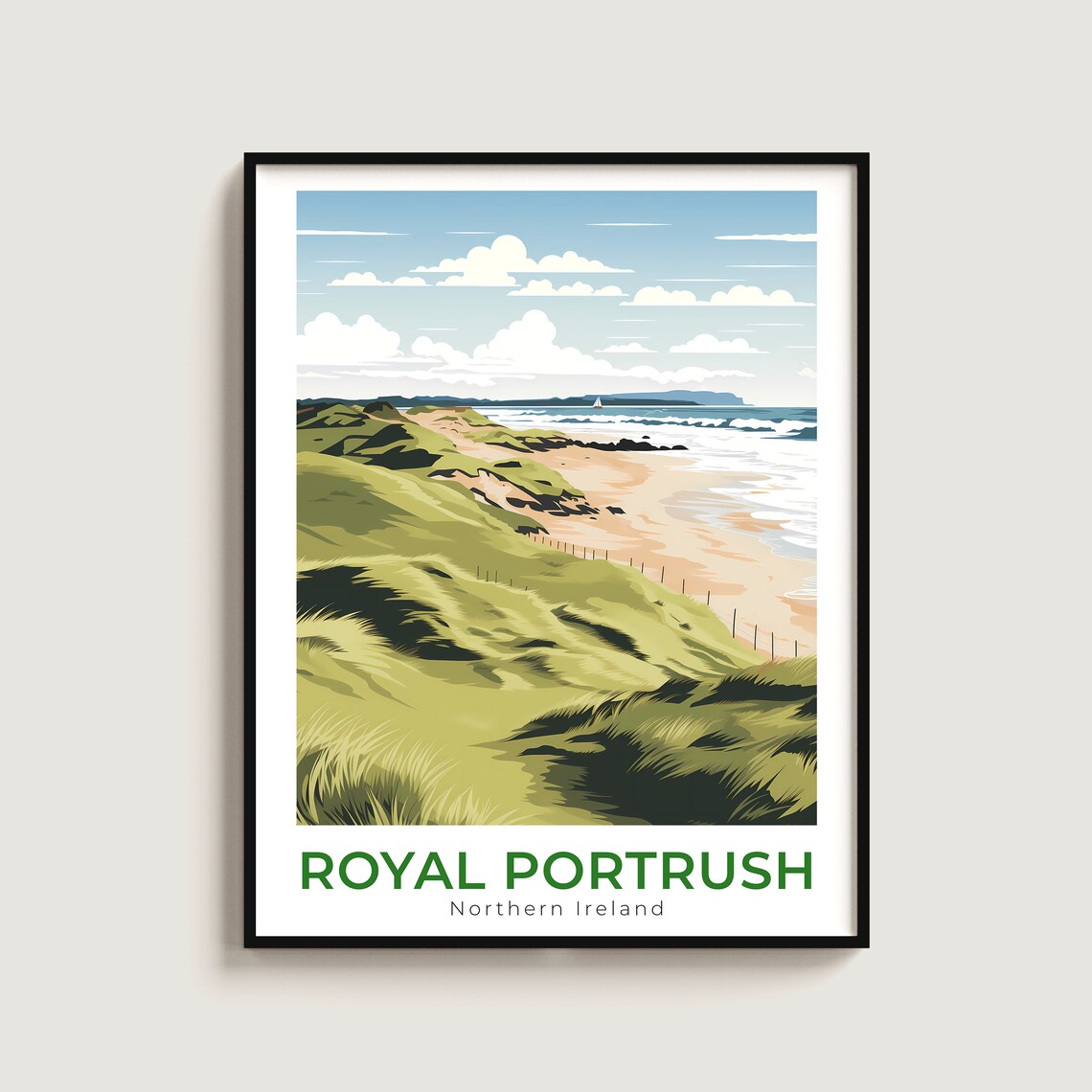 Royal Portrush Northern Ireland Beach Dunes Golf Coast Poster