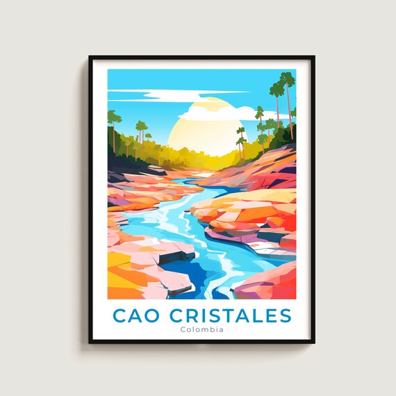 Cao Cristales Travel Poster Wall Art Gift Colombia Print Home Decor Lovers Hanging
