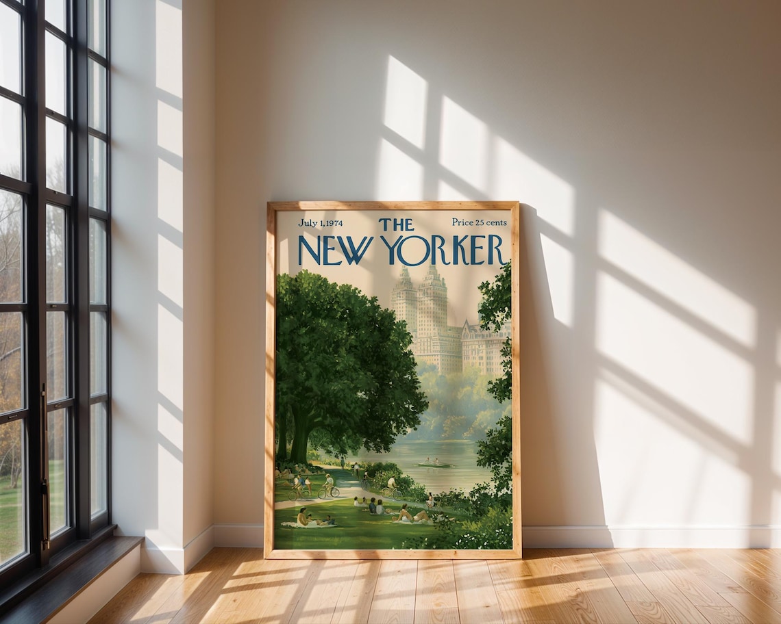 New Yorker Central Park Art Print Vintage Nyc Magazine Cover - Image 2