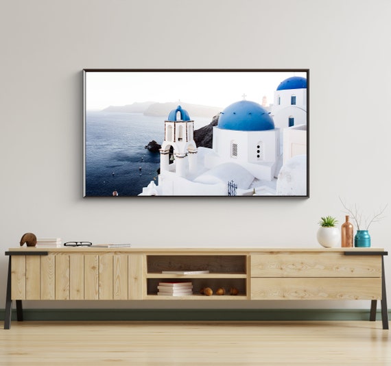 Frame Tv Art File Santorini At Sunset Greece Islands Photo Art For Tv Frame Frame Tv Art Art