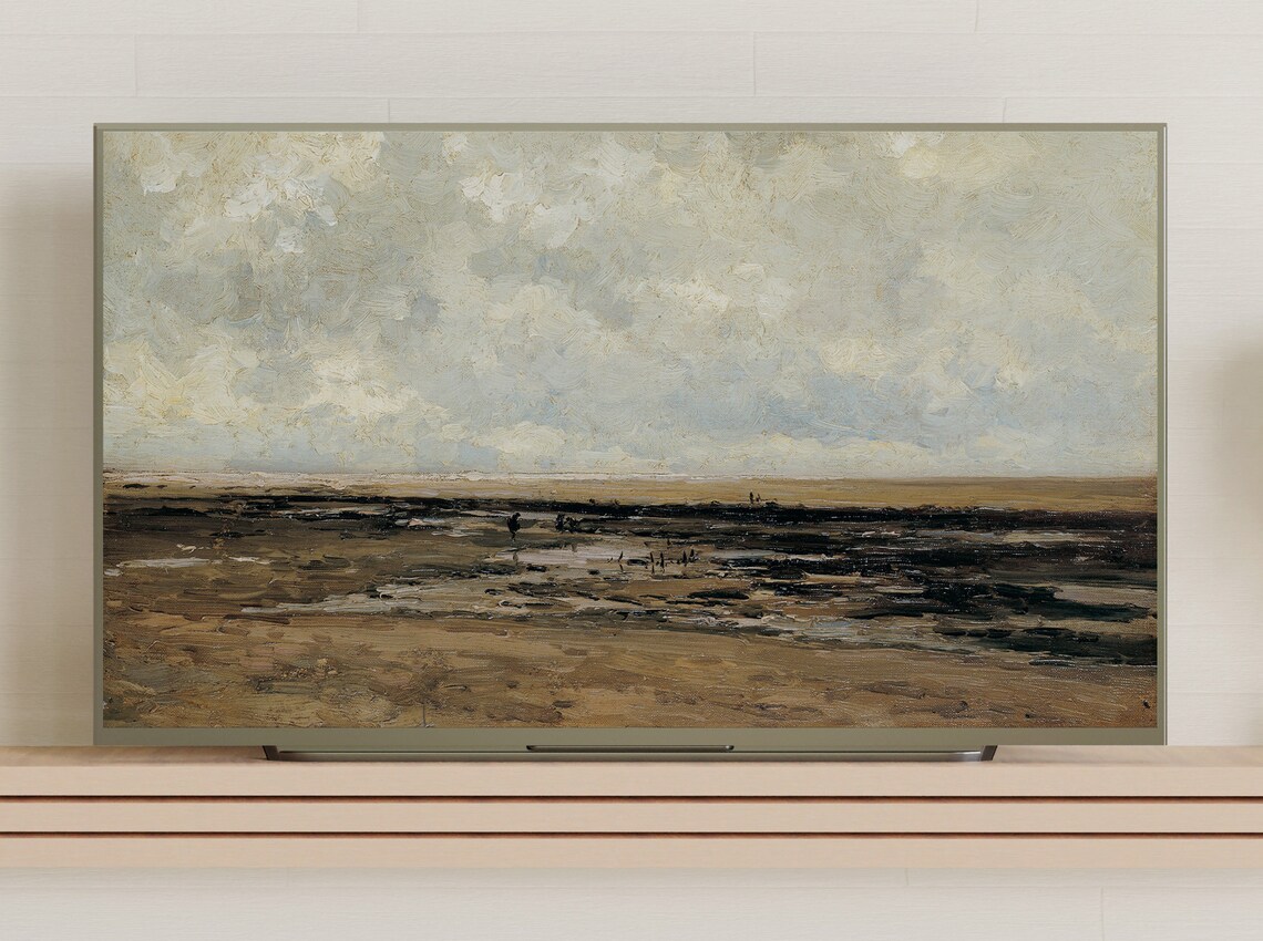 Villerville Beach Normandy Coastal Impressionist Painting Vintage Art Poster - Image 3