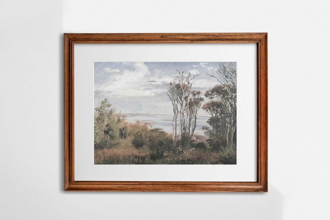 Vintage Cloudscape and Meadow Gallery Wall Set of 4 Art Prints - Image 2