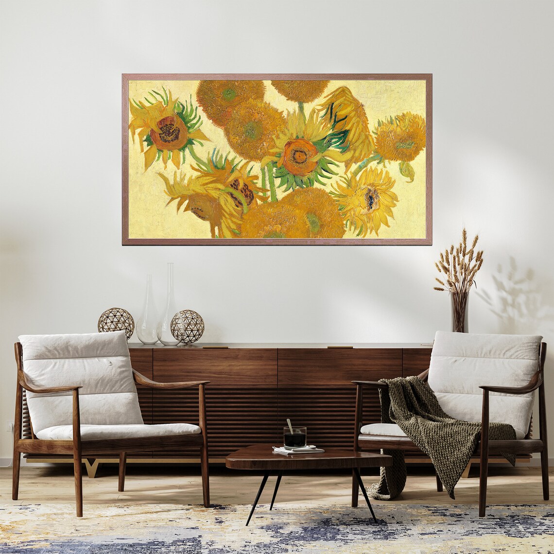 Van Gogh Sunflowers Golden Yellow Bouquet Famous Vintage Oil Painting Print - Image 3
