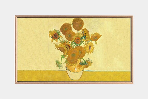 Frame Tv Art Van Gogh Artworks Sunflowers Painting Famous Still Life Painting Vintage Art 4k Frame Tv Art Instant