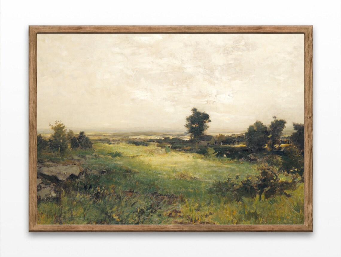 Housatonic Valley Vintage Oil Painting Landscape Print