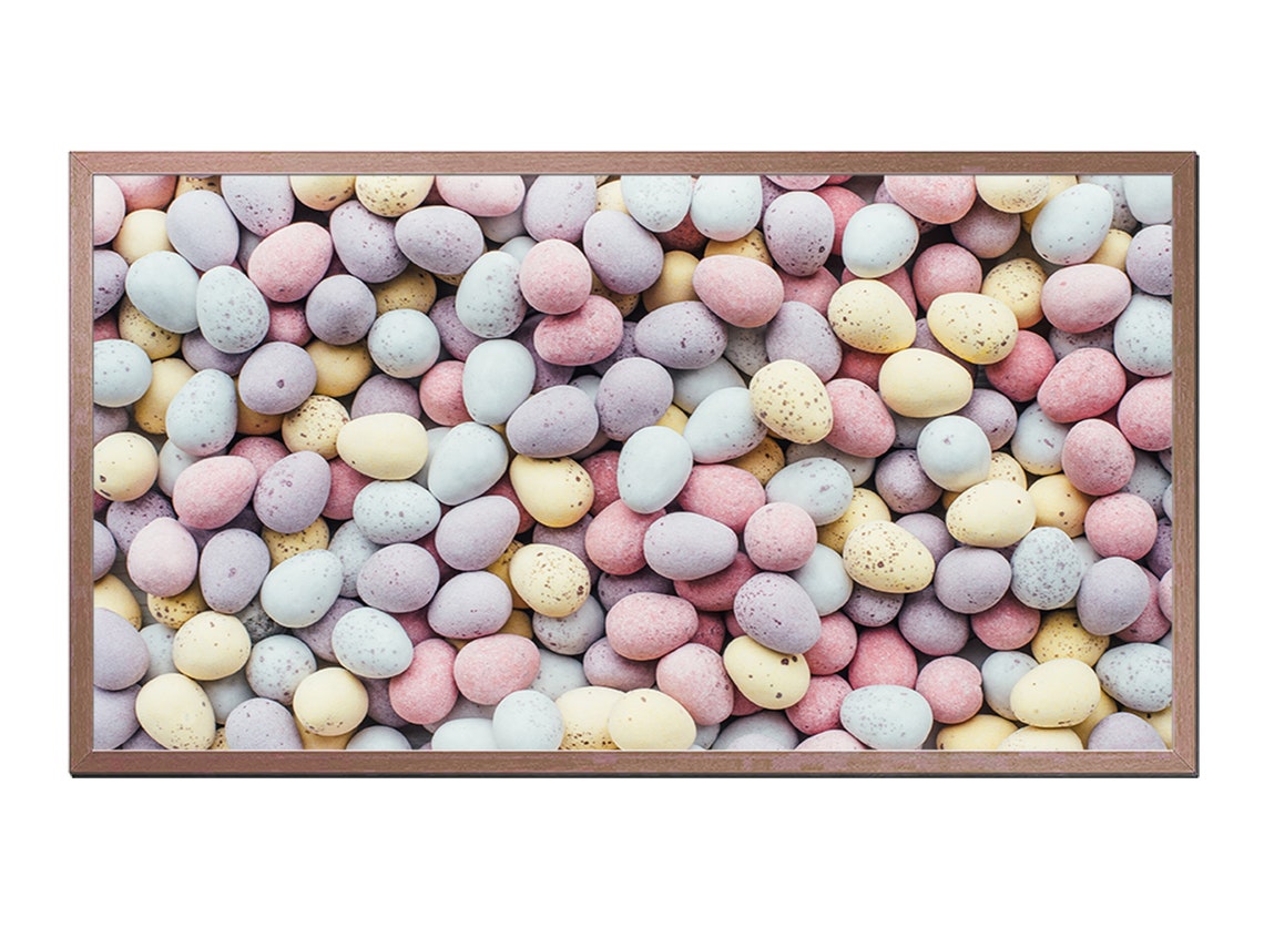 Pastel Easter Eggs Pattern Spring Mini Chocolate Eggs Photo Art Print