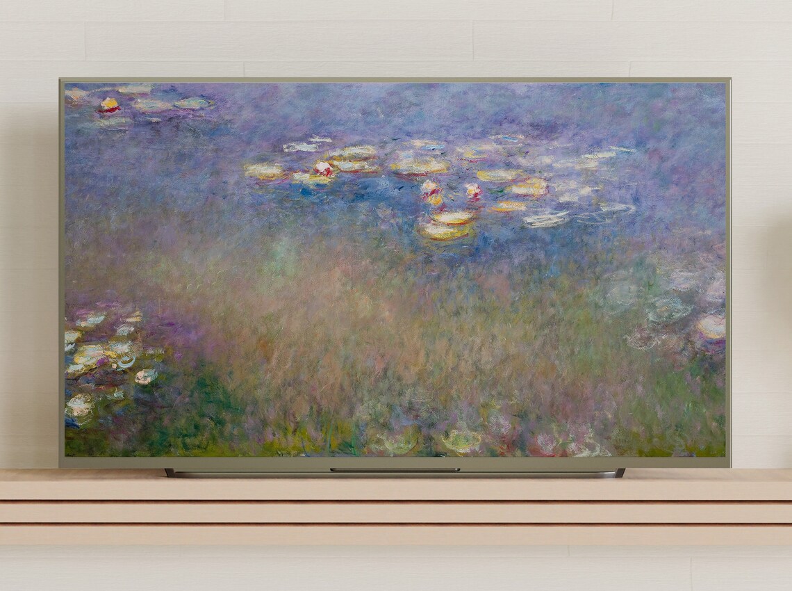 Monet Water Lilies Impressionist Pond Dreamy Purple Famous Art Poster - Image 3