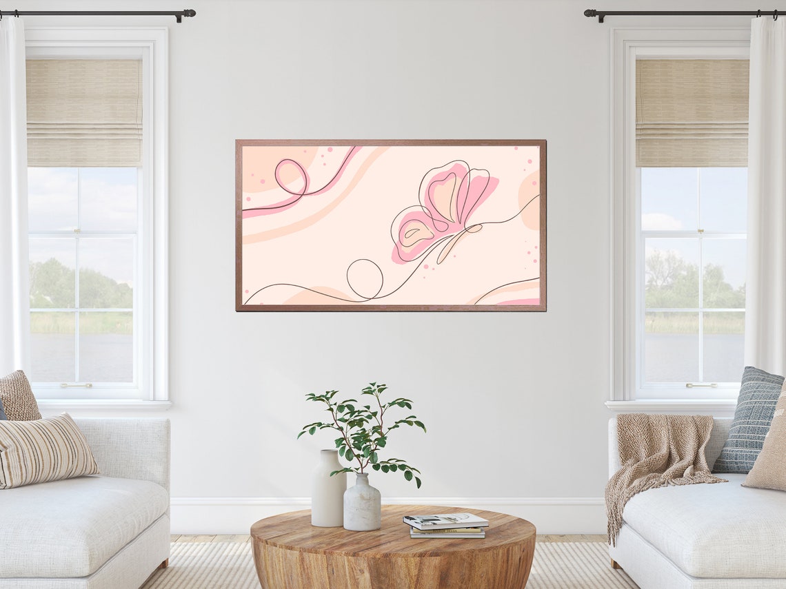 Frame Tv Art Butterfly Drawing Instant The Frame Tv Art Art For Tv - Image 2