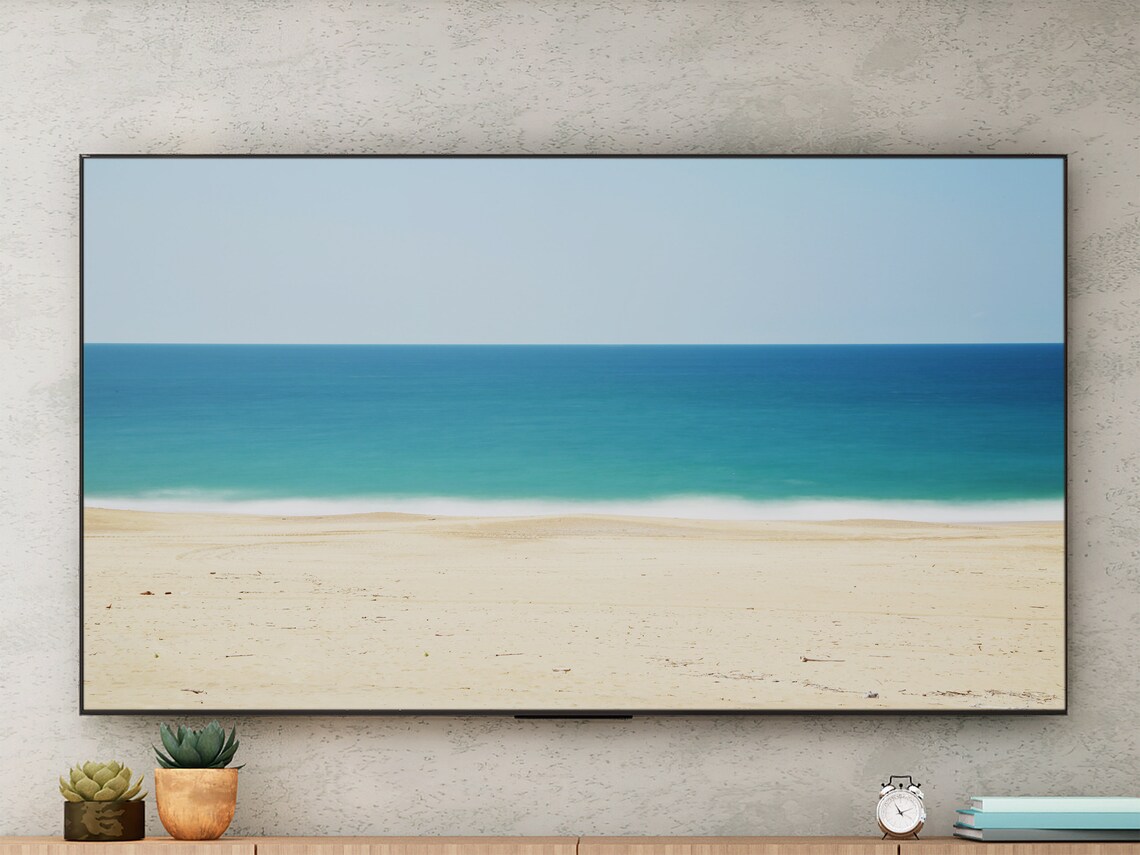Neutral Beach Coastal Art Print for TV Display - Image 3