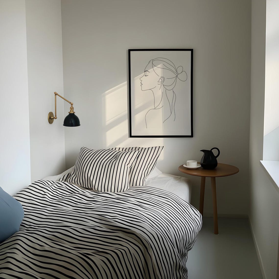 Refined Minimalist Line Art Woman Profile Elegant Modern Poster - Image 3