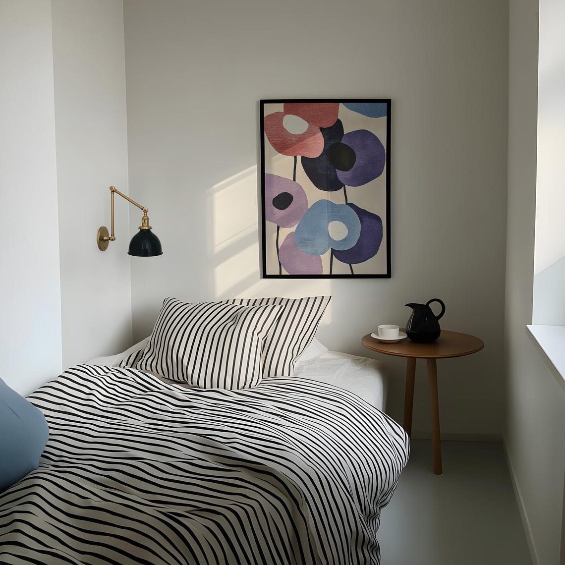 Bold Oversized Poppies Scandinavian Modern Floral Art Poster - Image 4