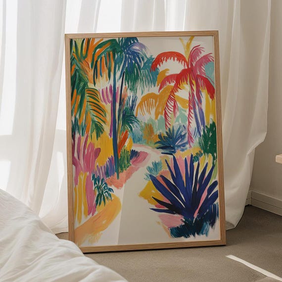 Watercolor Landscape Fauvism Painting Abstract Art Print Colorful Poster Henri Matisse Inspired Wall Art