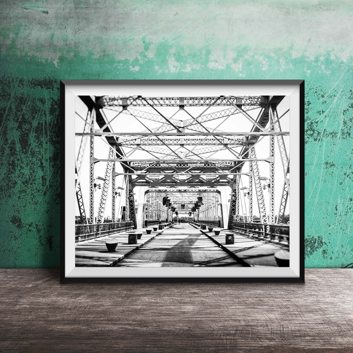 Nashville Pedestrian Bridge Travel Poster, Tennessee - Image 2