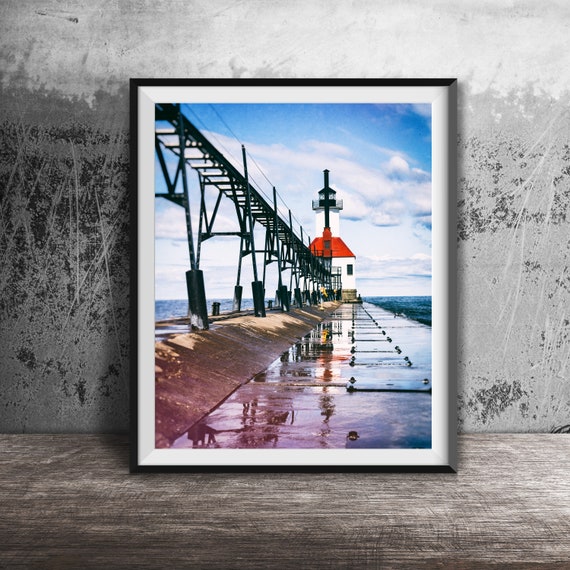 St Joseph Lighthouse Michigan Unframed Photography Print Western Michigan Lighthouses