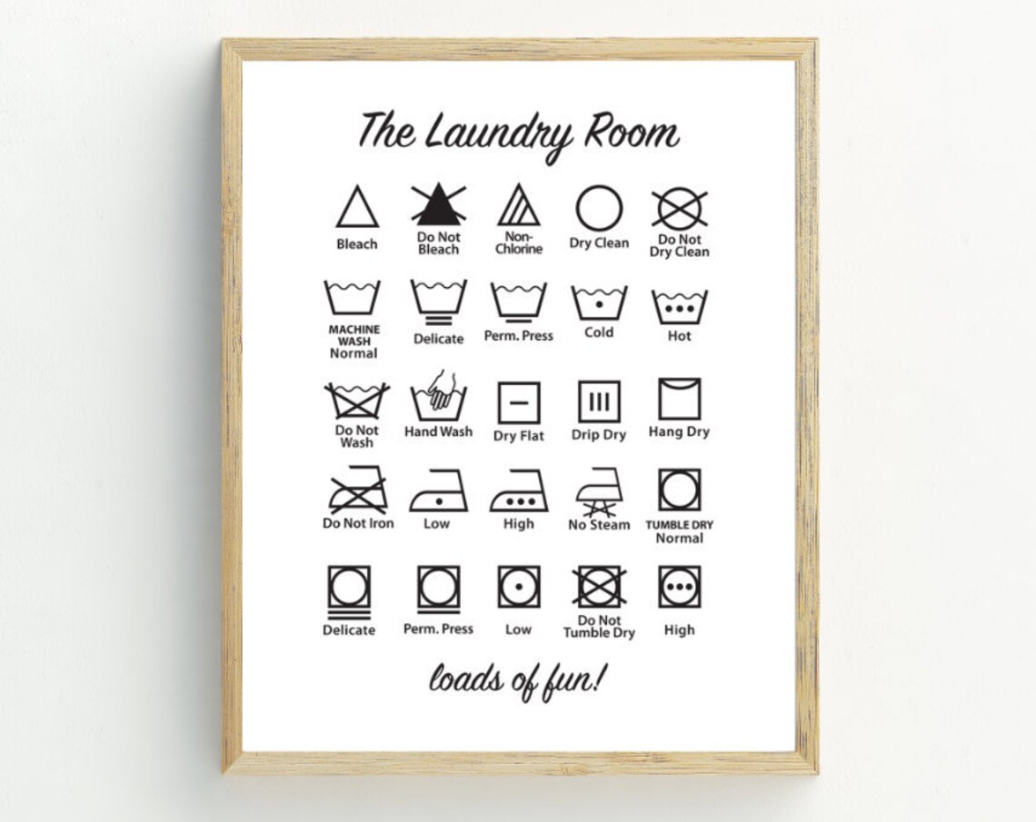 Laundry Minimalist Wall Art, Laundry Room Decor