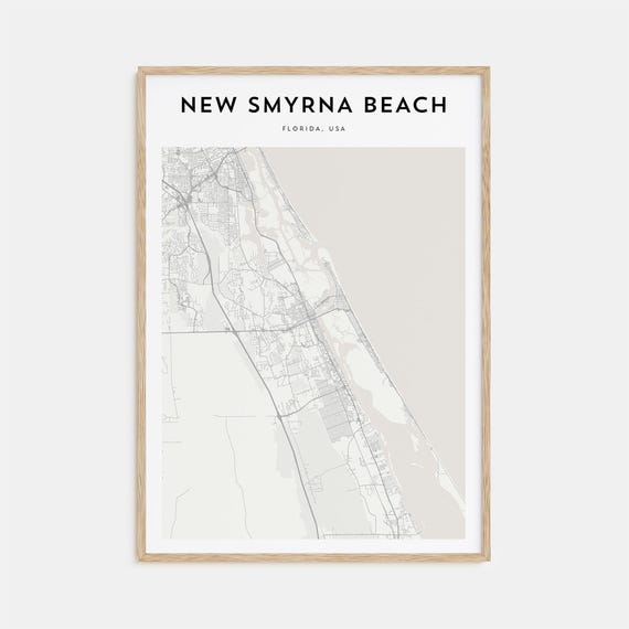New Smyrna Beach Personalized Map Art Poster